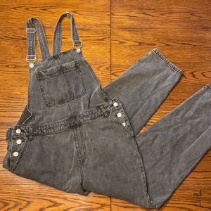 Black Denim Overalls